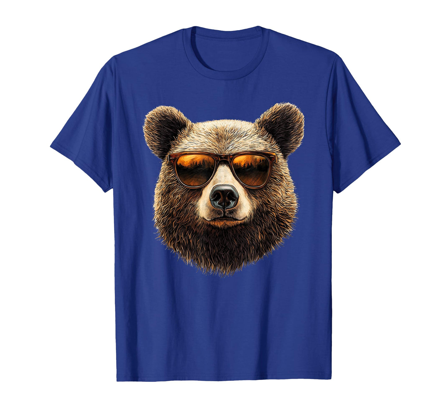 Bear Wearing Sunglasses Funny Graphic T-Shirt