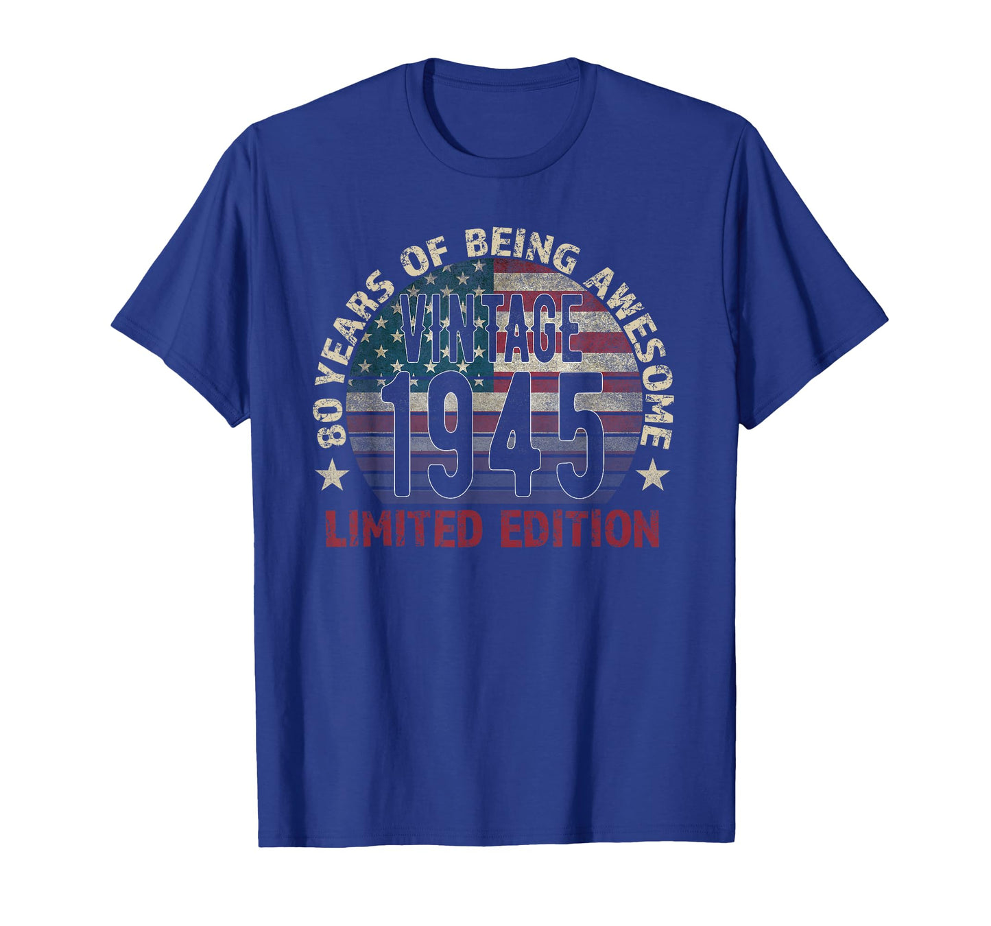 80th Birthday Gift men Vintage born 1945 turning 80 Year Old T-Shirt