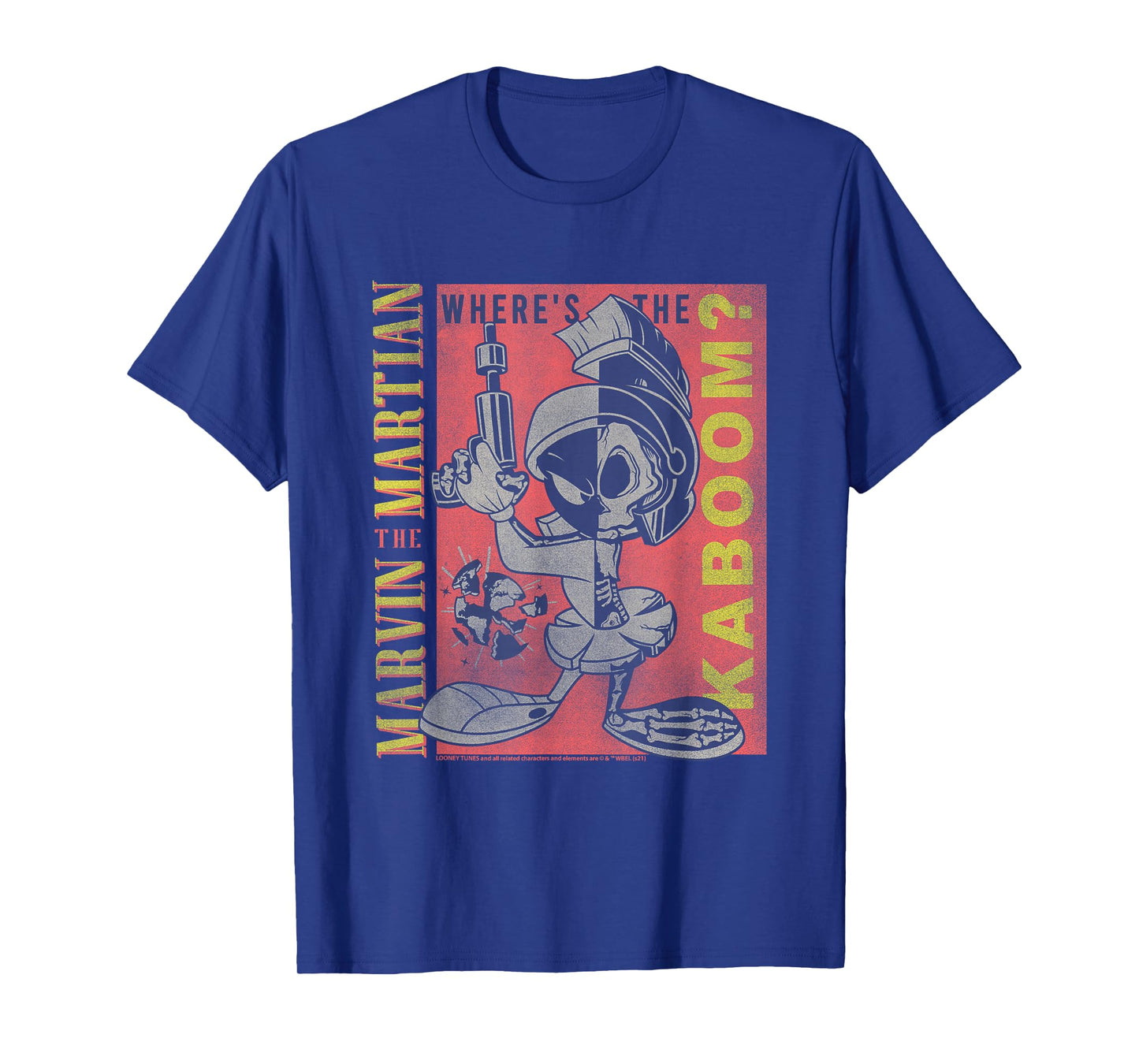 Looney Tunes Marvin The Martian Where's The Kaboom Retro T-Shirt