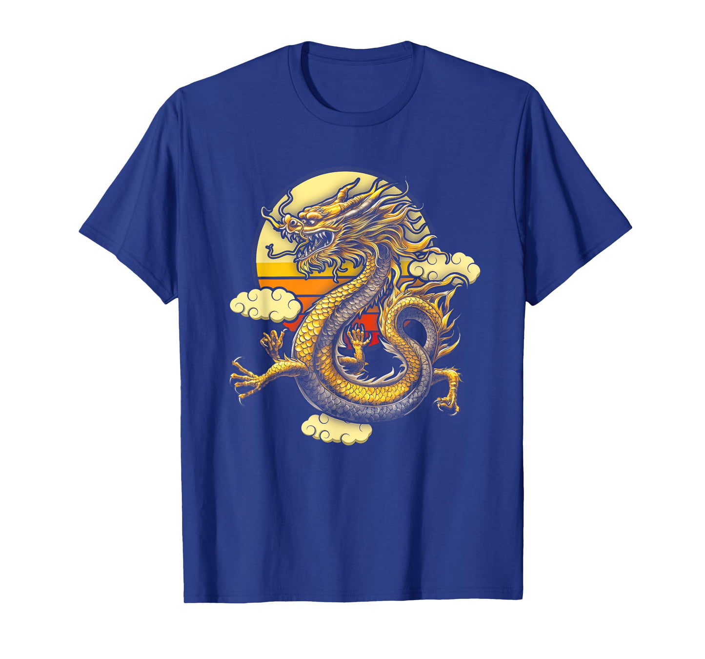 Sunset Traditional Chinese Dragon Symbol Of Power Strength T-Shirt