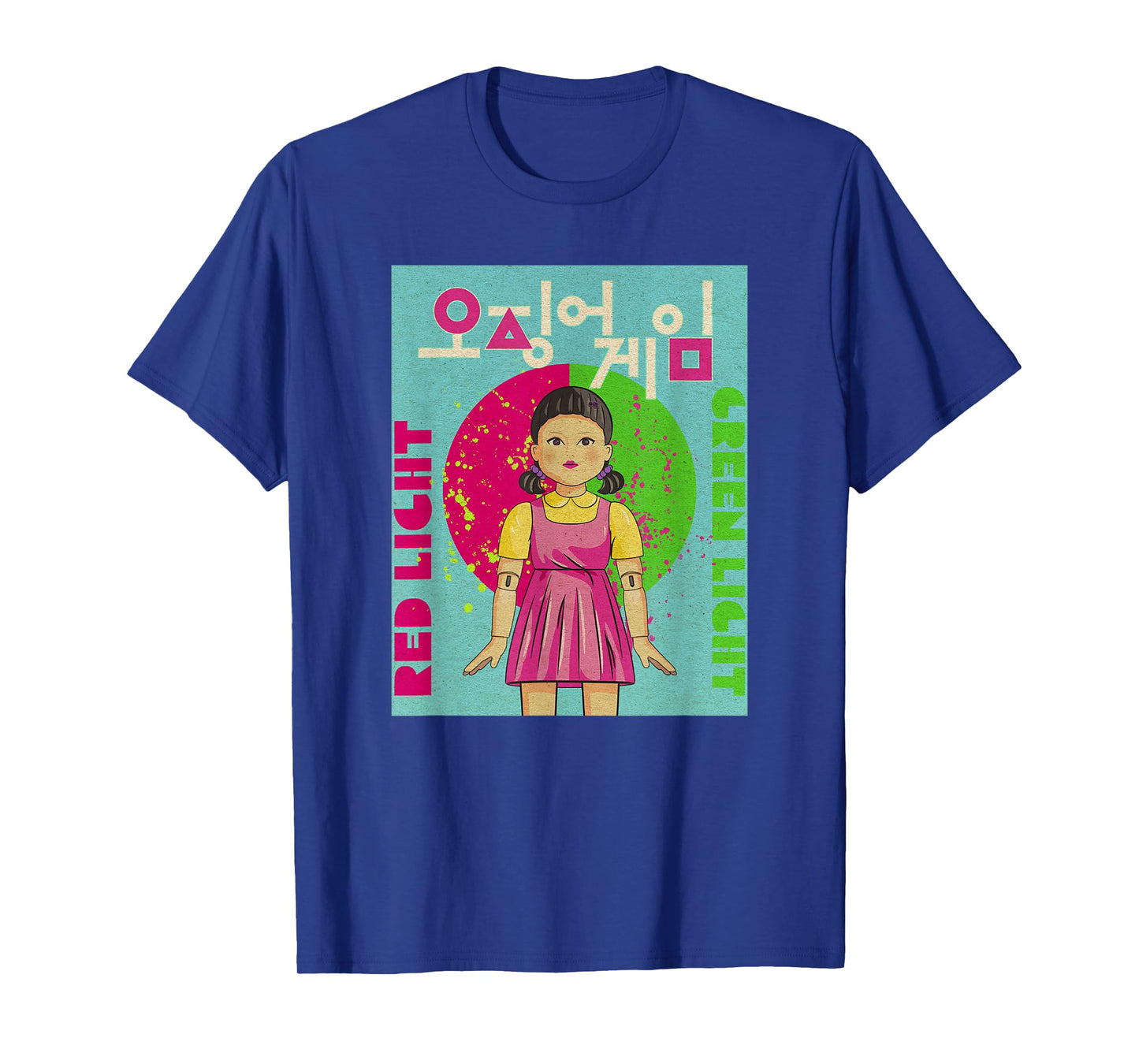 Squid Game Red Light Green Light Vintage Poster T-Shirt