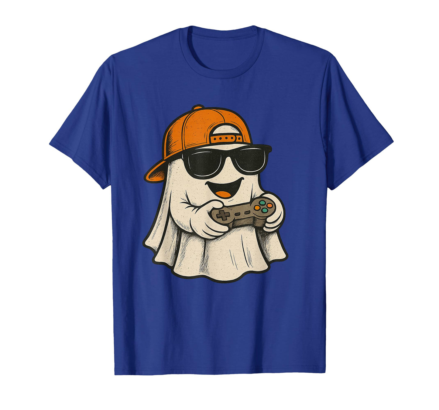 Halloween Boys Kids Ghost Gamer Scary Costume Gaming Men T-Shirt