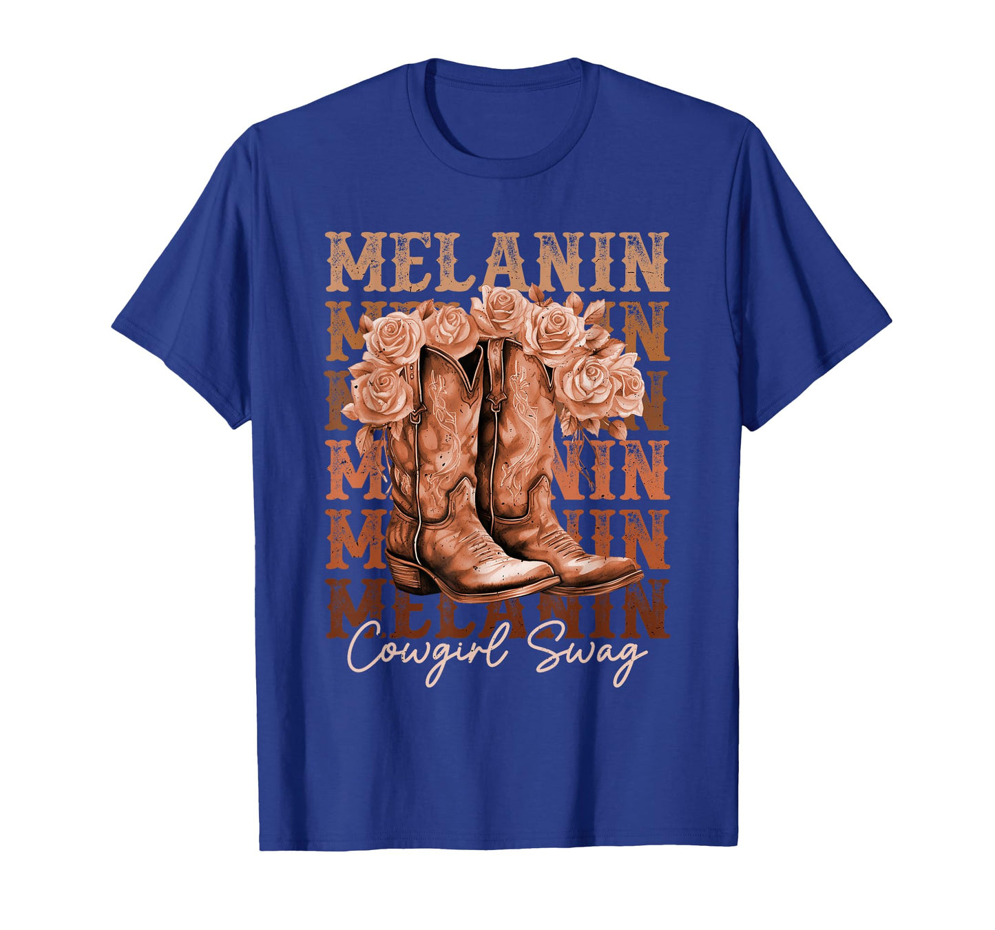 Melanin Cowgirls African Melanin Cowgirl Swag Black History T-Shirt