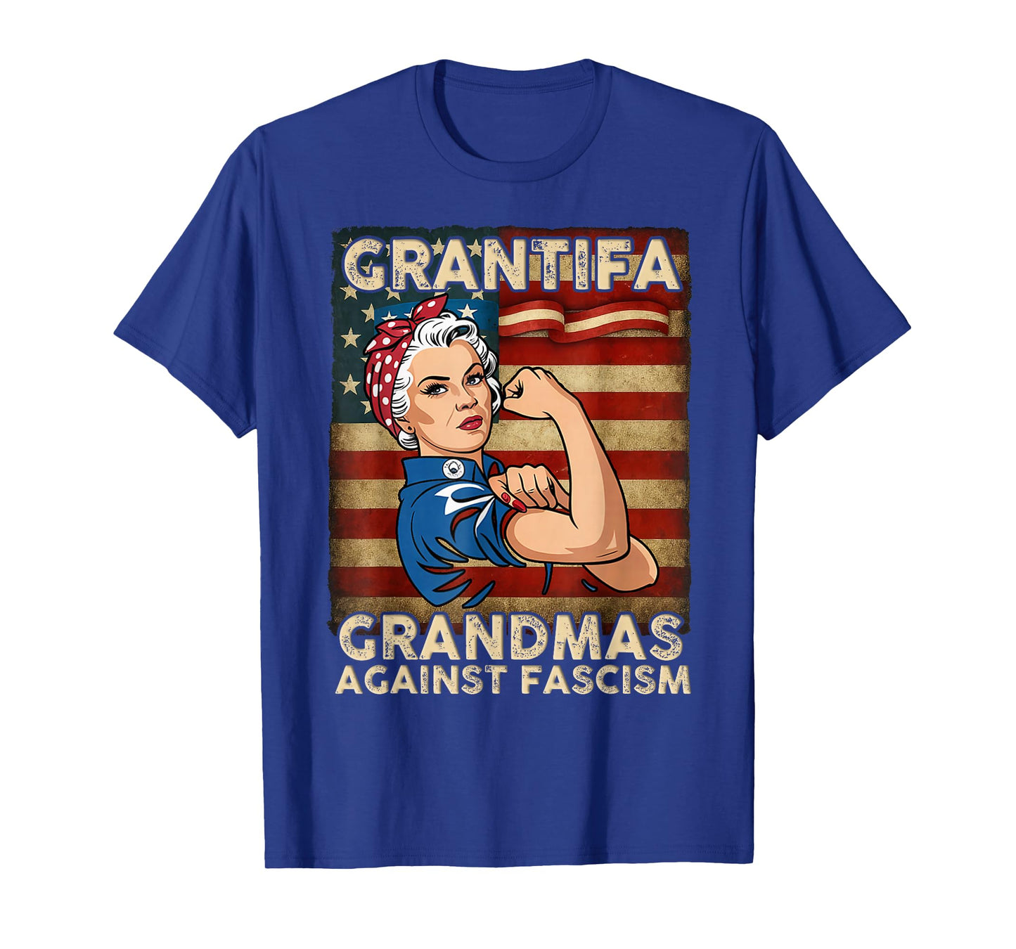 Retro Grantifa Grandmas Against Fascism Flag Resist No Kings T-Shirt