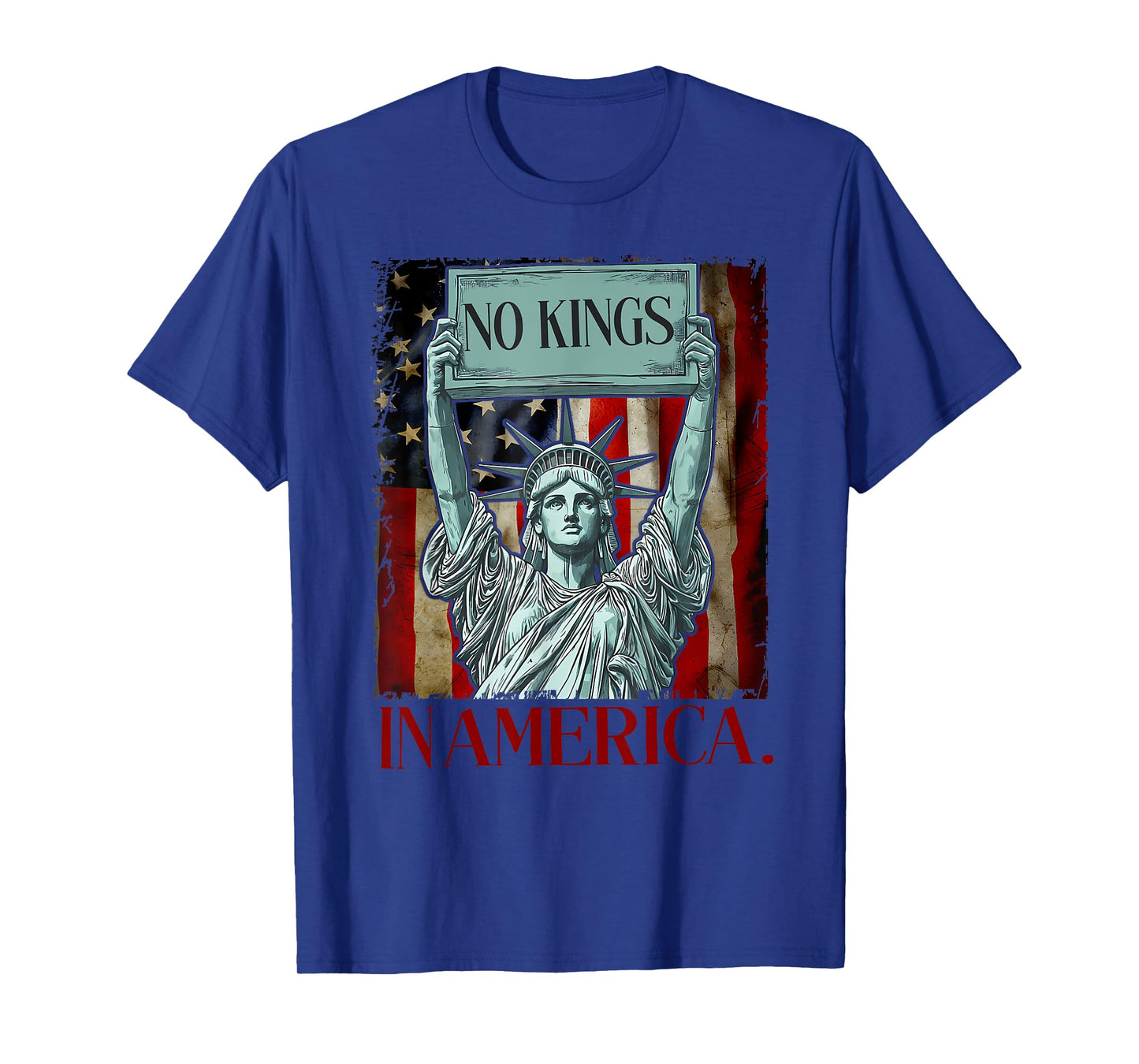 No Kings In America Retro Of Liberty T-Shirt