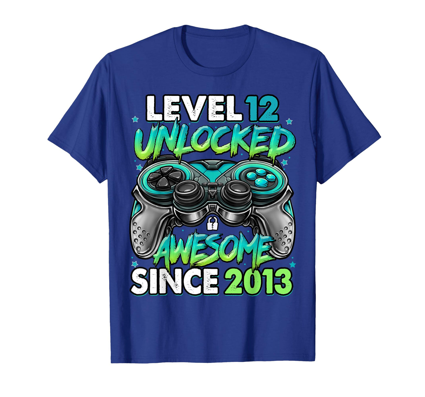 Level 12 Unlocked Awesome Since 2013 12th Birthday Gaming T-Shirt