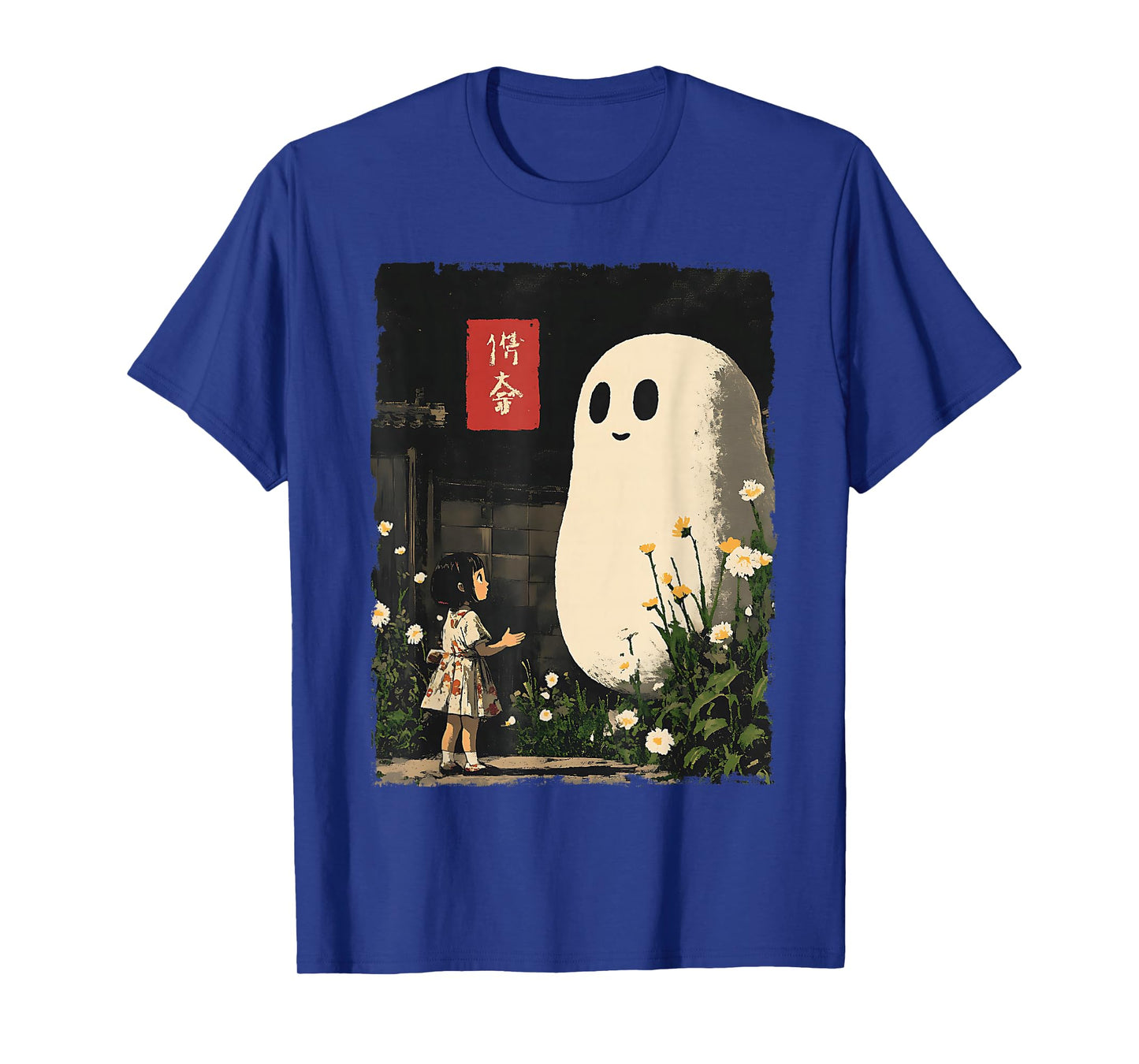 Vintage Japanese Anime Ghost Kawaii Halloween Graphic Tee T-Shirt