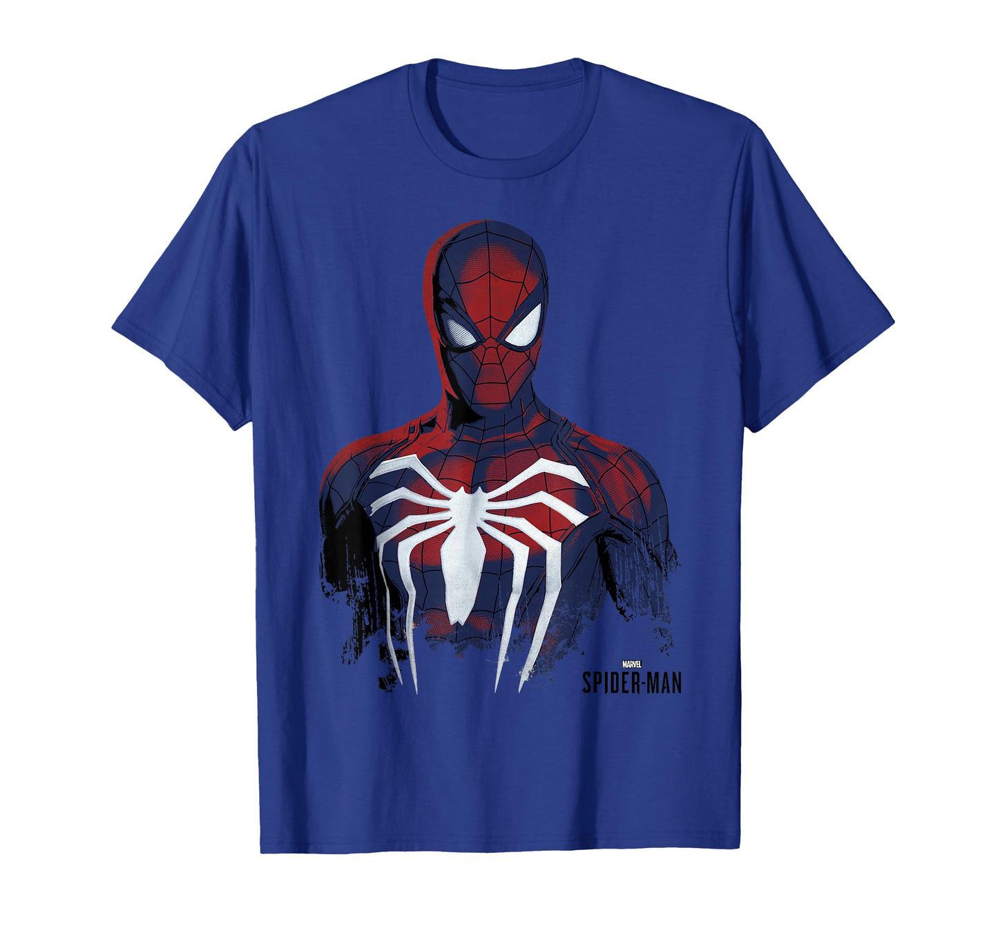 Marvel Spider-Man Game Painted Grunge Portrait T-Shirt