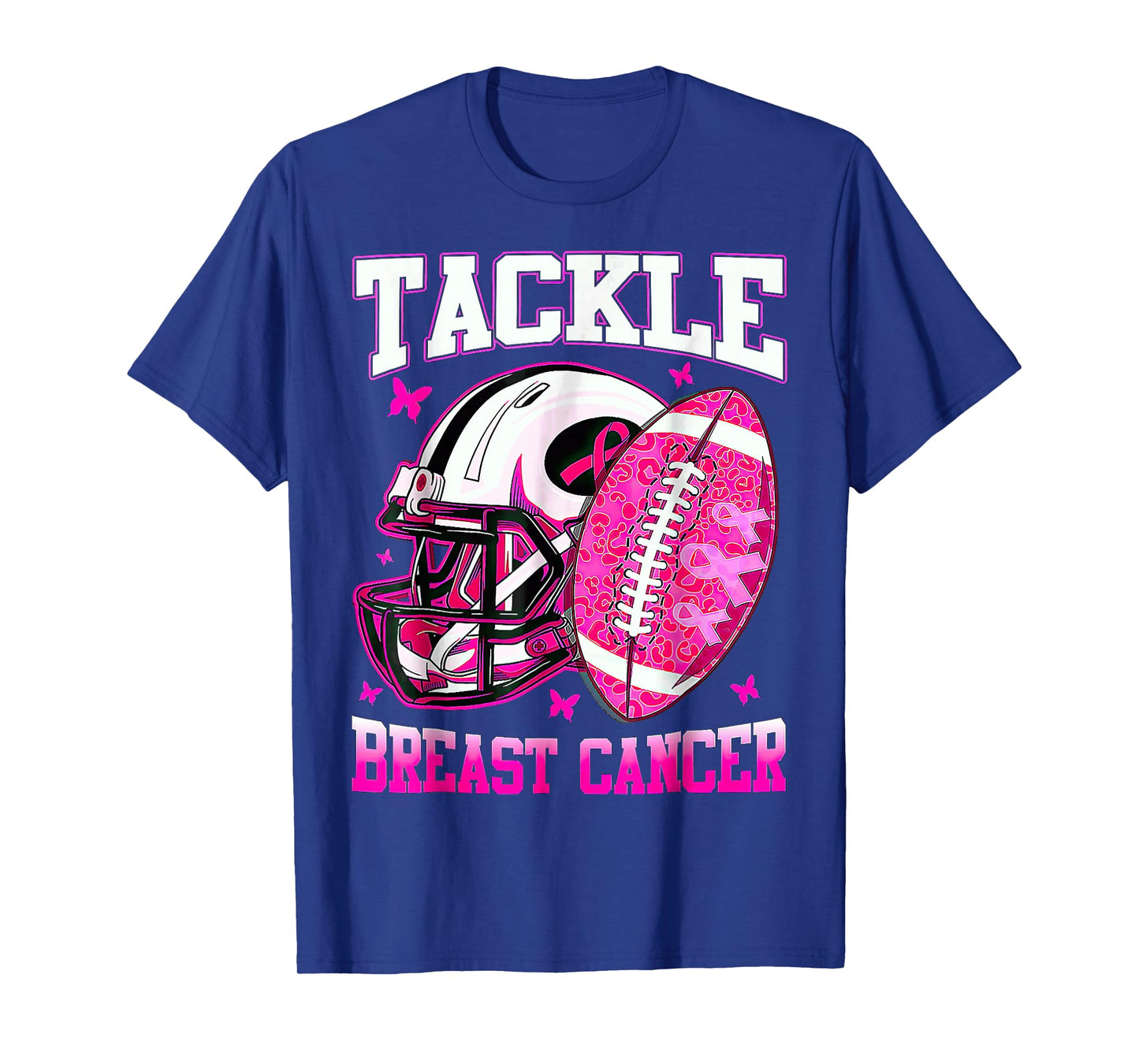 Tackle Breast Cancer Awareness Fighting American Football T-Shirt