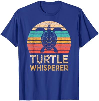 Turtle Whisperer Sea Turtles Lover Vintage Sunset T-Shirt - T-Shirt | Royal