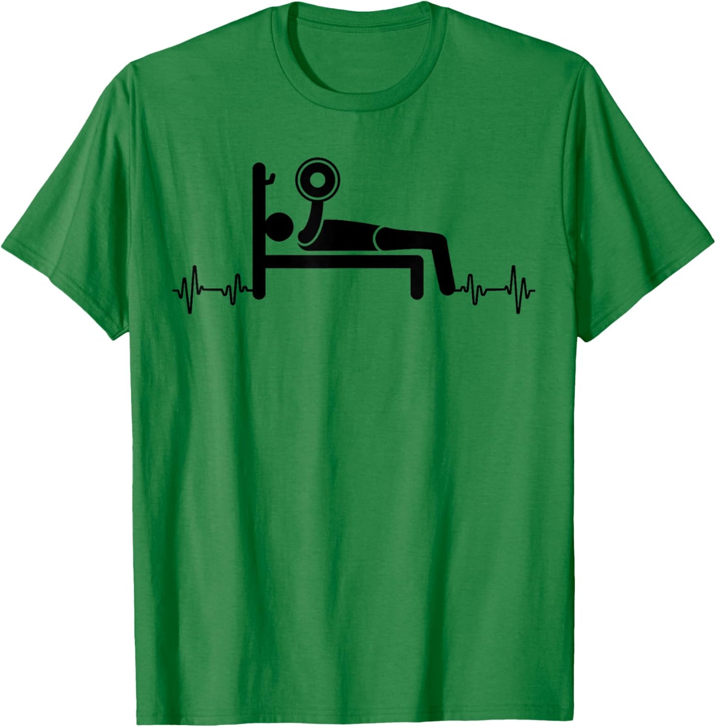 Bench Press Bar Weights Workout Gym Weightlifting Funny T-Shirt - T-Shirt | Irish Green