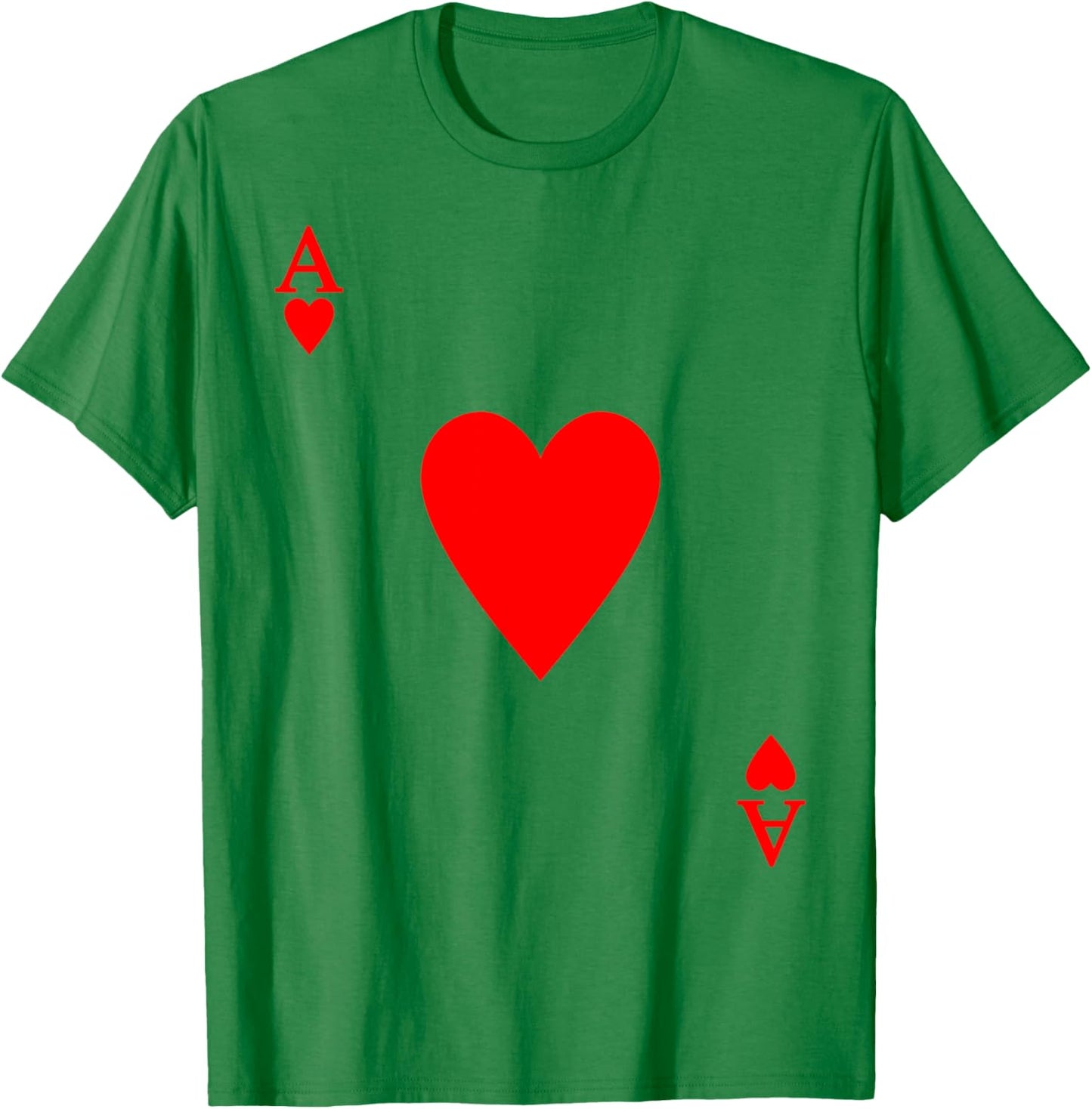 Ace of Hearts Funny Halloween Card Costume T-Shirt - T-Shirt | Irish Green