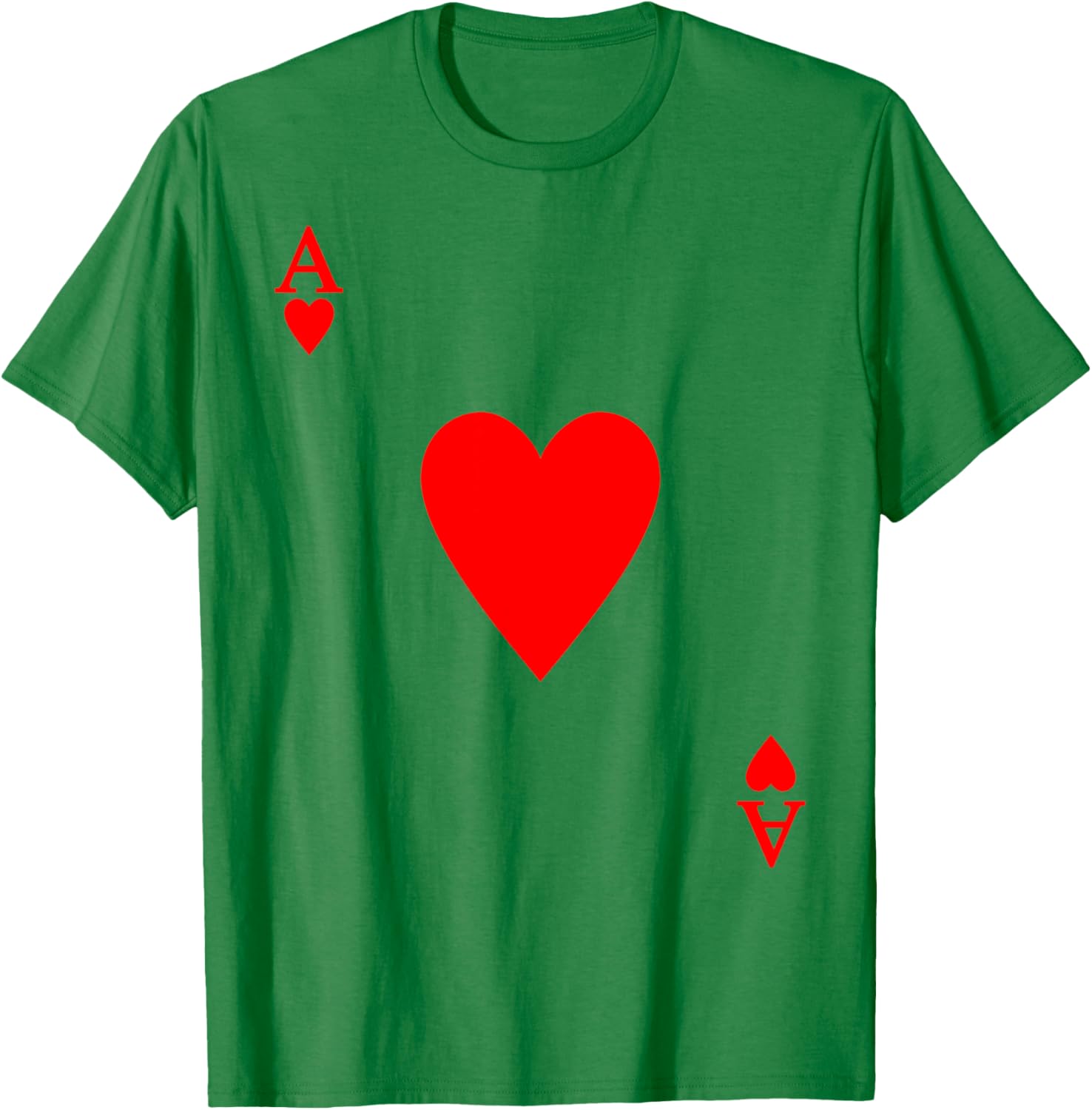 Ace of Hearts Funny Halloween Card Costume T-Shirt - T-Shirt | Irish Green