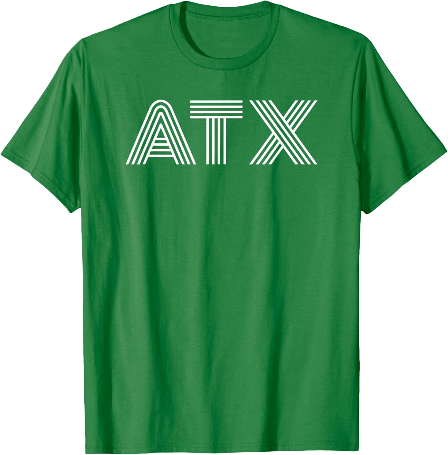 ATX / Austin TX Retro Design In White T-Shirt - T-Shirt | Irish Green