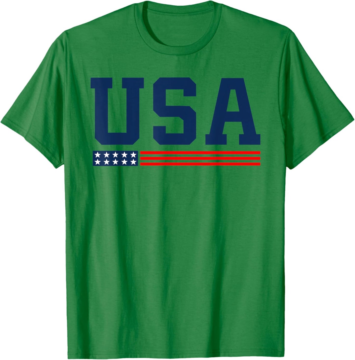 American Flag Proud American Boys Girls Men 4th of July USA T-Shirt - T-Shirt | Irish Green