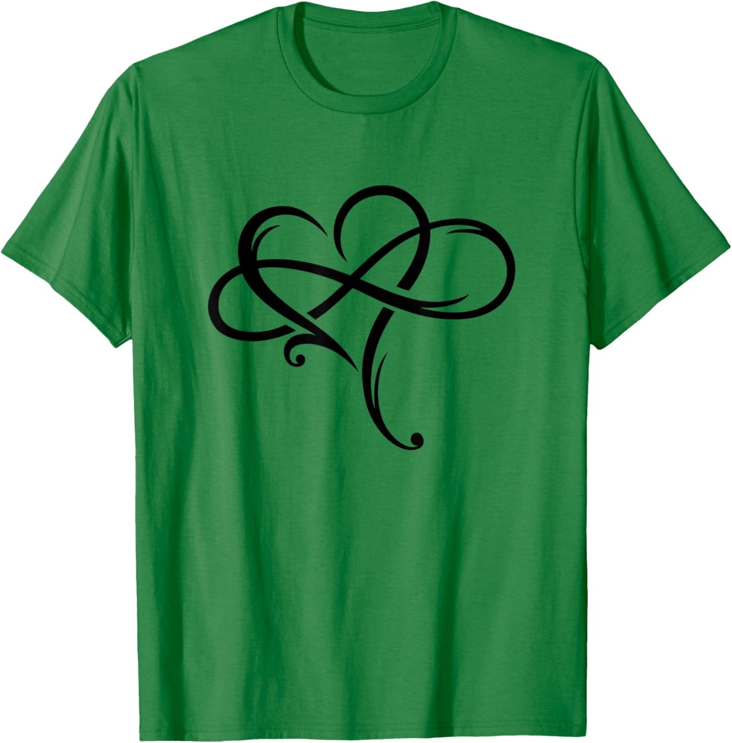 Cute Heart for Valentine's Day with Infinity Symbol in love T-Shirt - T-Shirt | Irish Green