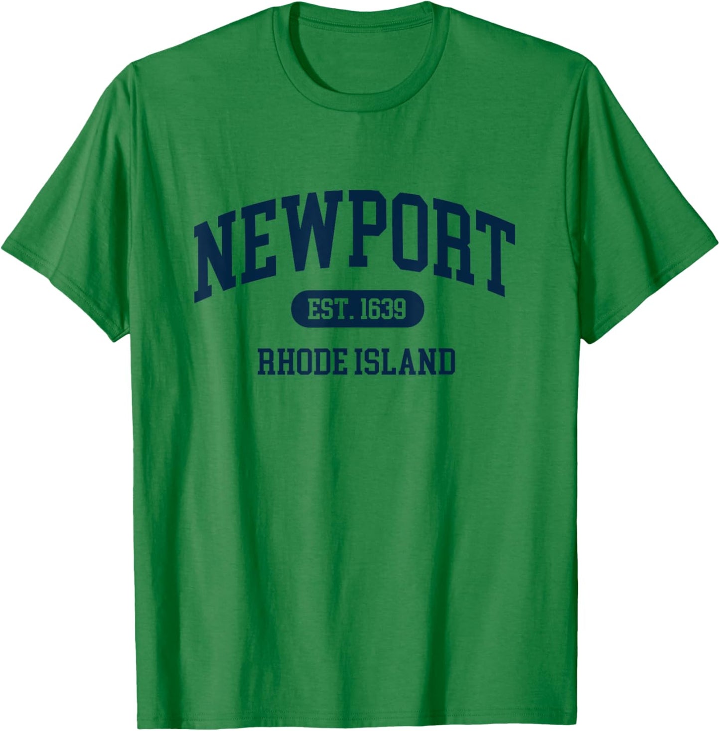 Vintage Newport Rhode Island Established 1639 retro souvenir T-Shirt - T-Shirt | Irish Green