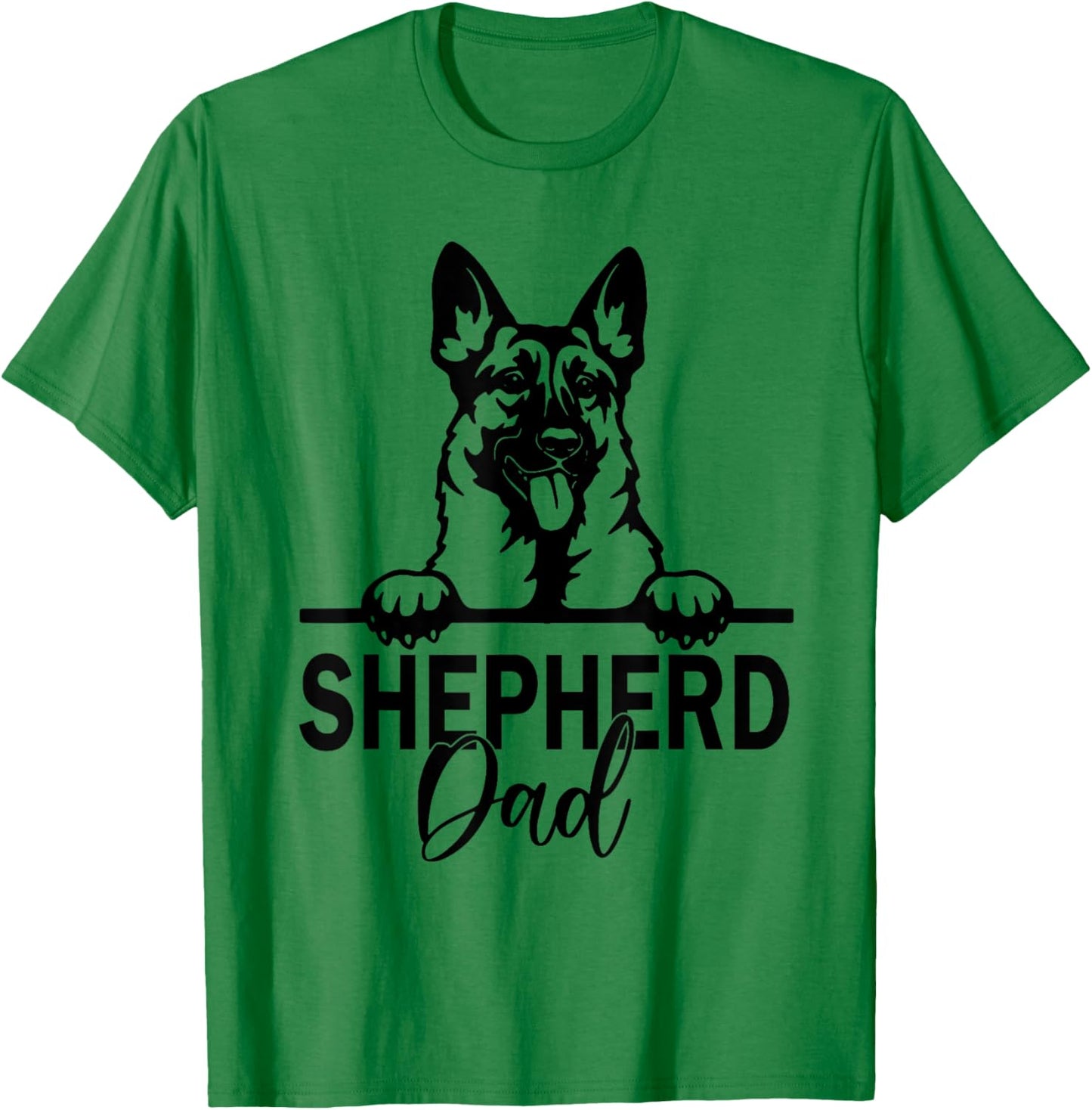 Retro German Shepherd Dad Gift Dog Owner Pet Shepard Father T-Shirt - T-Shirt | Irish Green