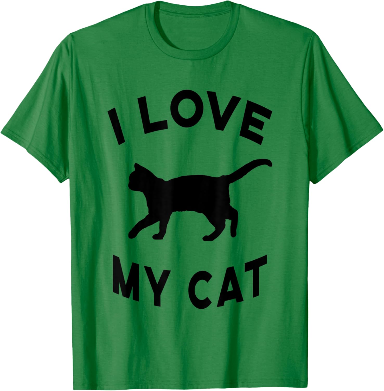 Cat cat lover cats men women children I love my cat T-Shirt - T-Shirt | Irish Green