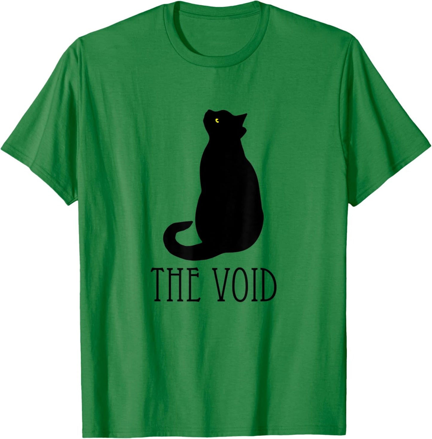 Black Cat The Void Funny Yellow Eye Kitty Cat Mom Dad Men Women Kids T-Shirt - T-Shirt | Irish Green