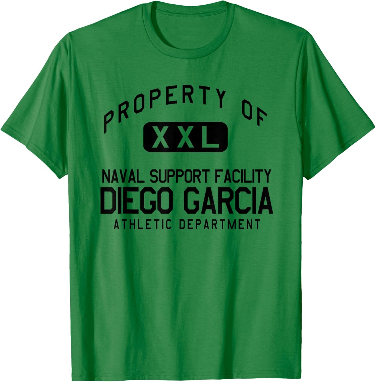 Property of Naval Support Activity Diego Garcia Athletic Dep T-Shirt - T-Shirt | Irish Green