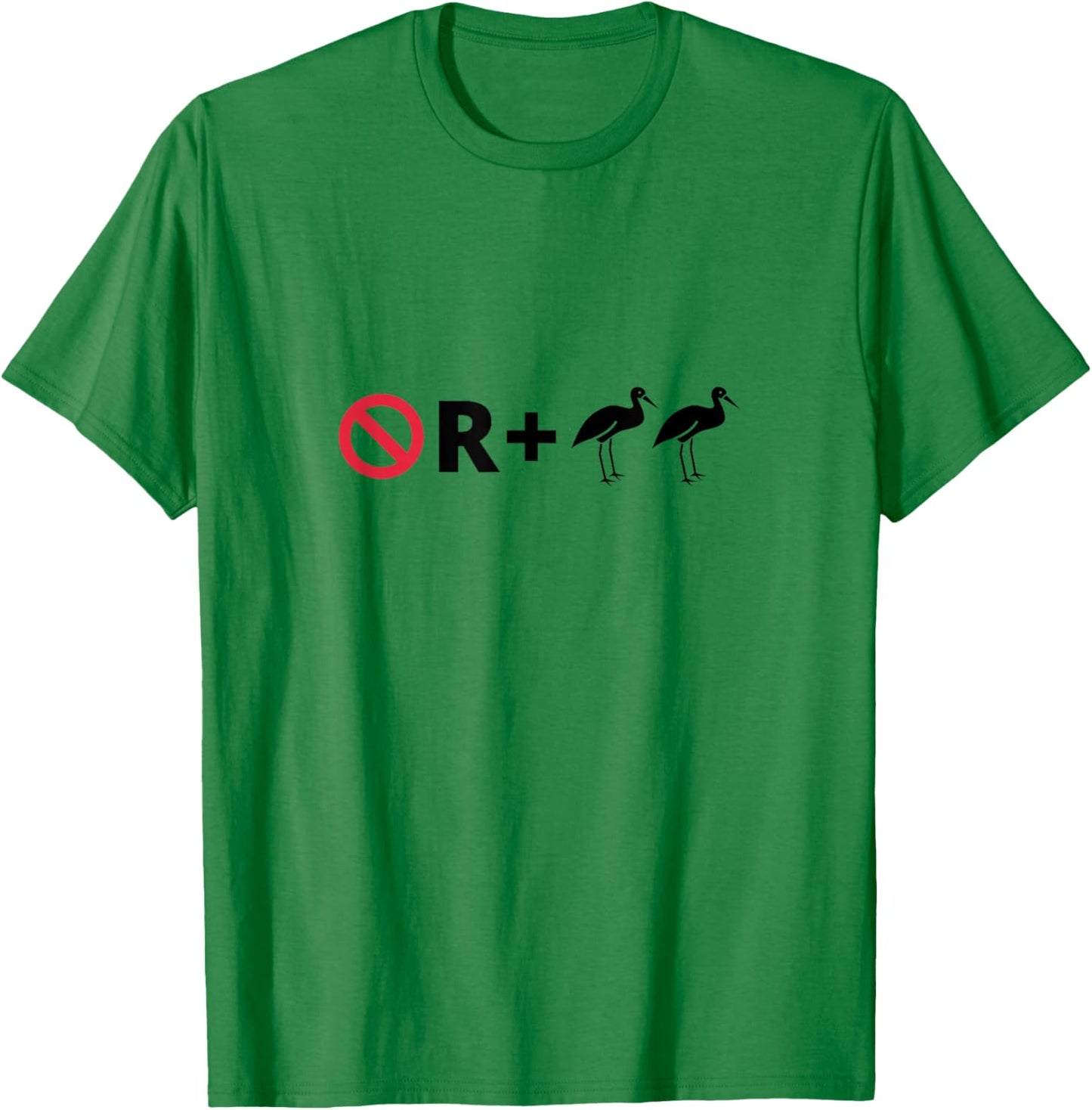 No R + Egrets Funny Pictogram Puzzle Pictograph Humor T-Shirt - T-Shirt | Irish Green