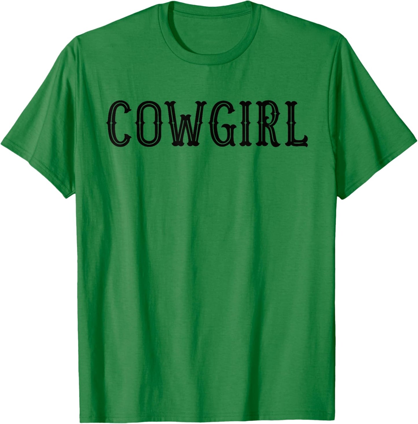 Design that says cowgirl on it T-Shirt - T-Shirt | Irish Green