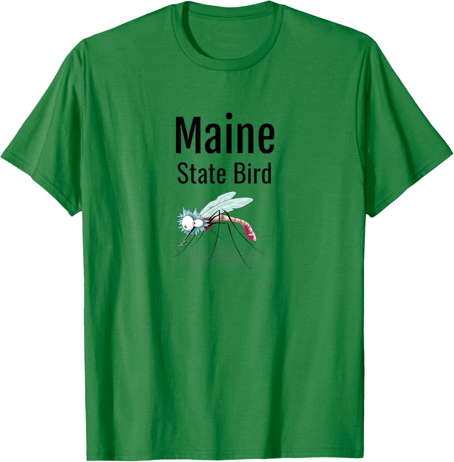 Maine State Bird Funny Mosquito T-Shirt - T-Shirt | Irish Green