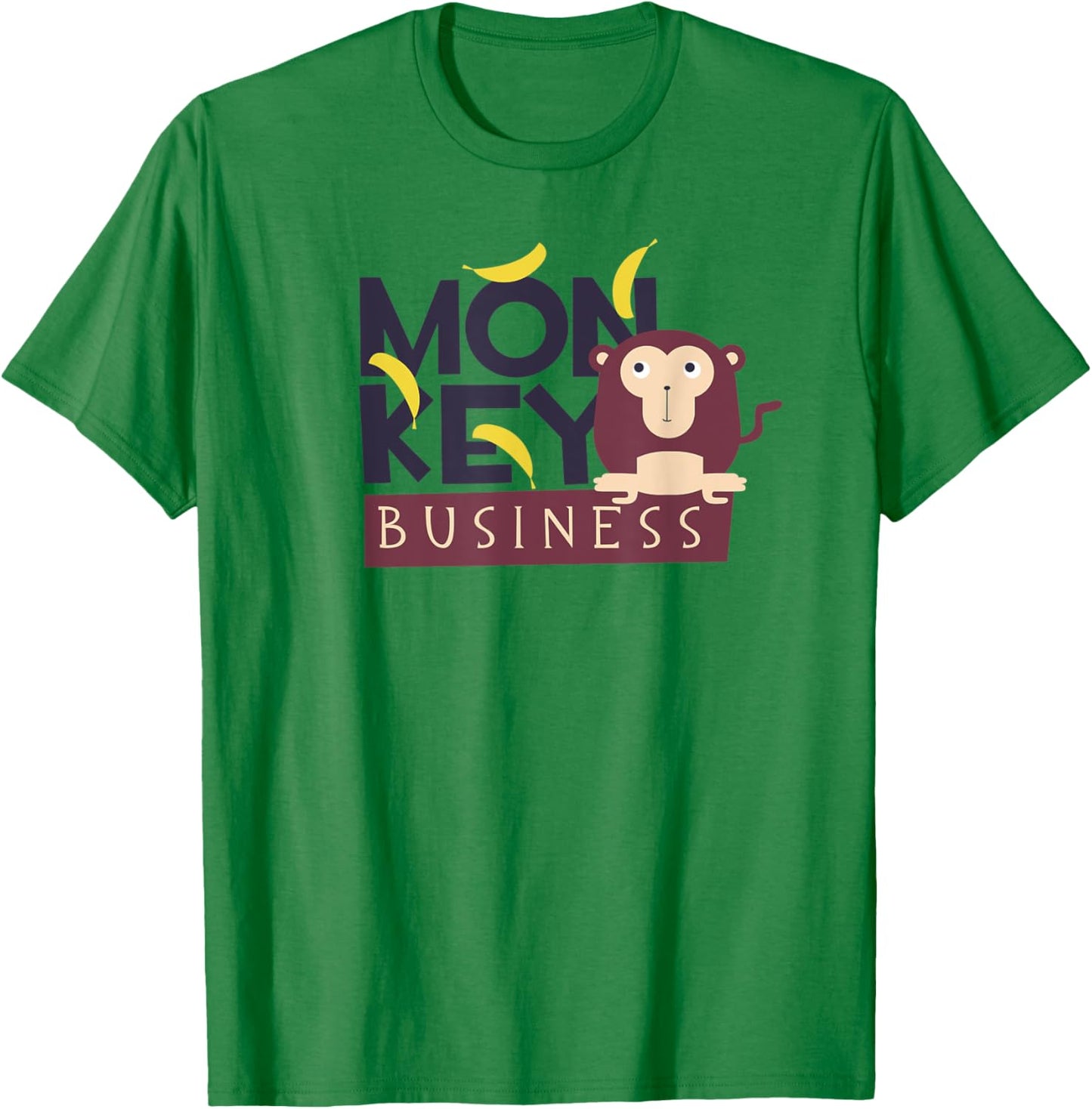 Monkey - Monkey Business - Bananas - Fun - Gift T-Shirt - T-Shirt | Irish Green