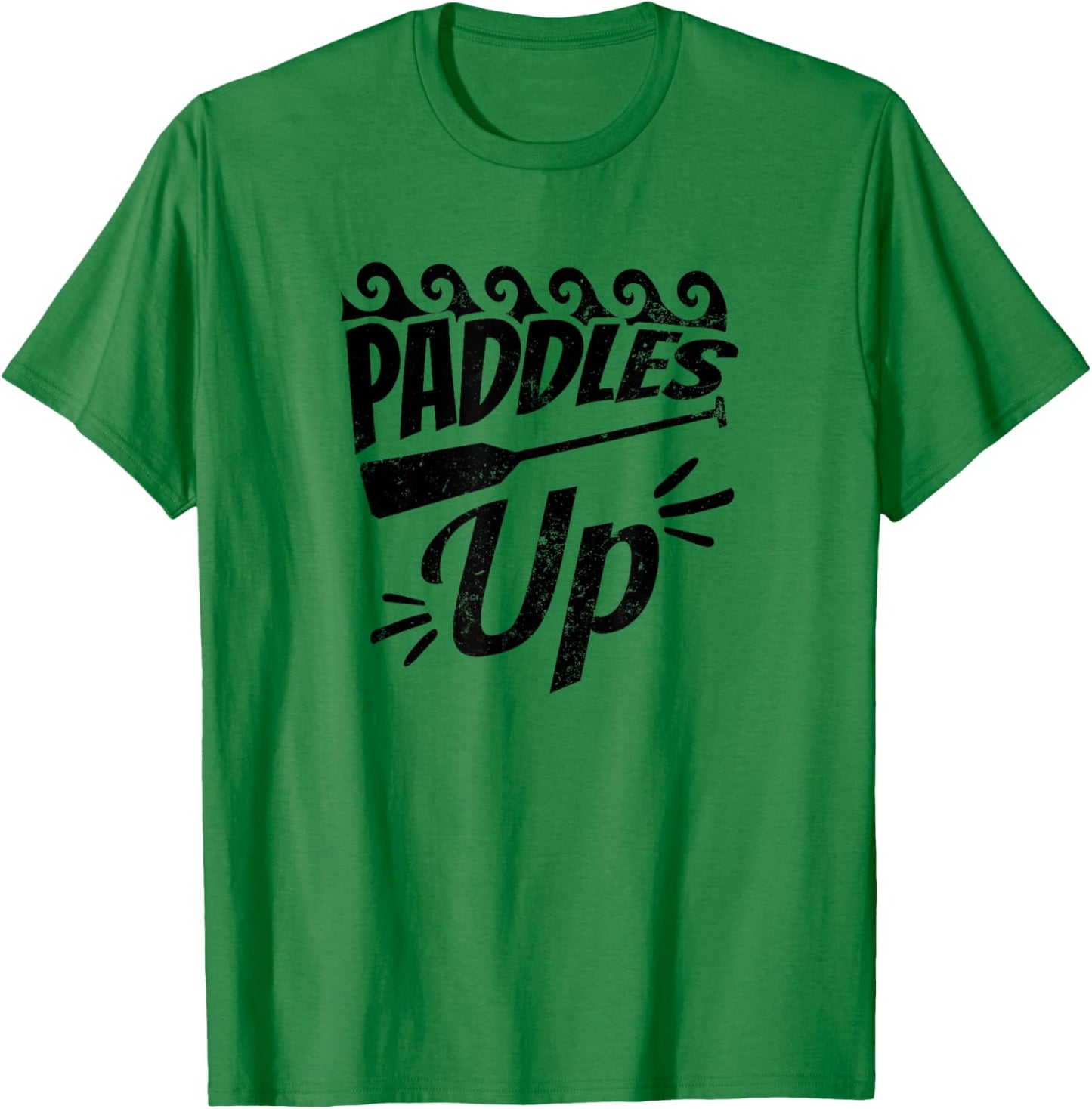 Paddles Up Design Dragon Boat T-Shirt - T-Shirt | Irish Green