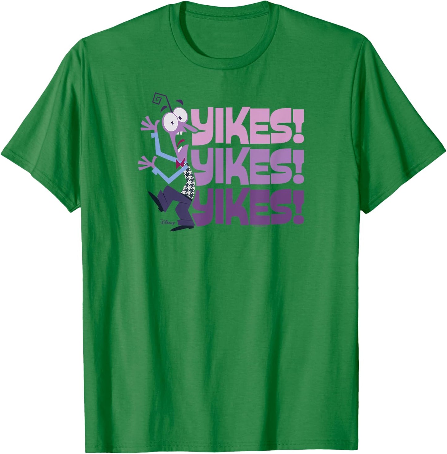 Inside Out 2 - Fear Movie Character Yikes Stacked Repeated T-Shirt - T-Shirt | Irish Green