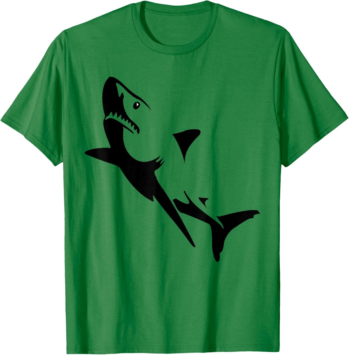 Great White Shark Attack Graphic T-Shirt - T-Shirt | Irish Green