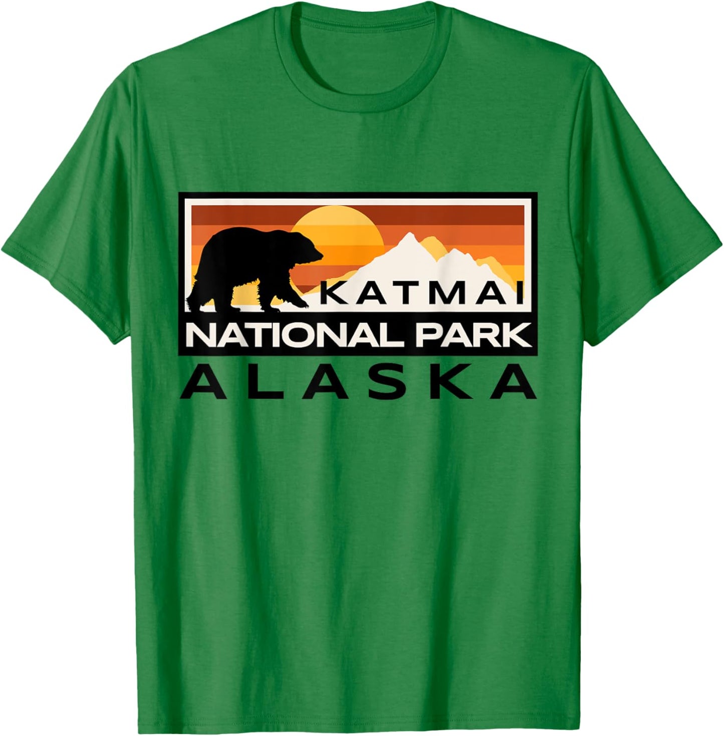 Katmai National Park Alaska Nature Bear Outdoors T-Shirt - T-Shirt | Irish Green