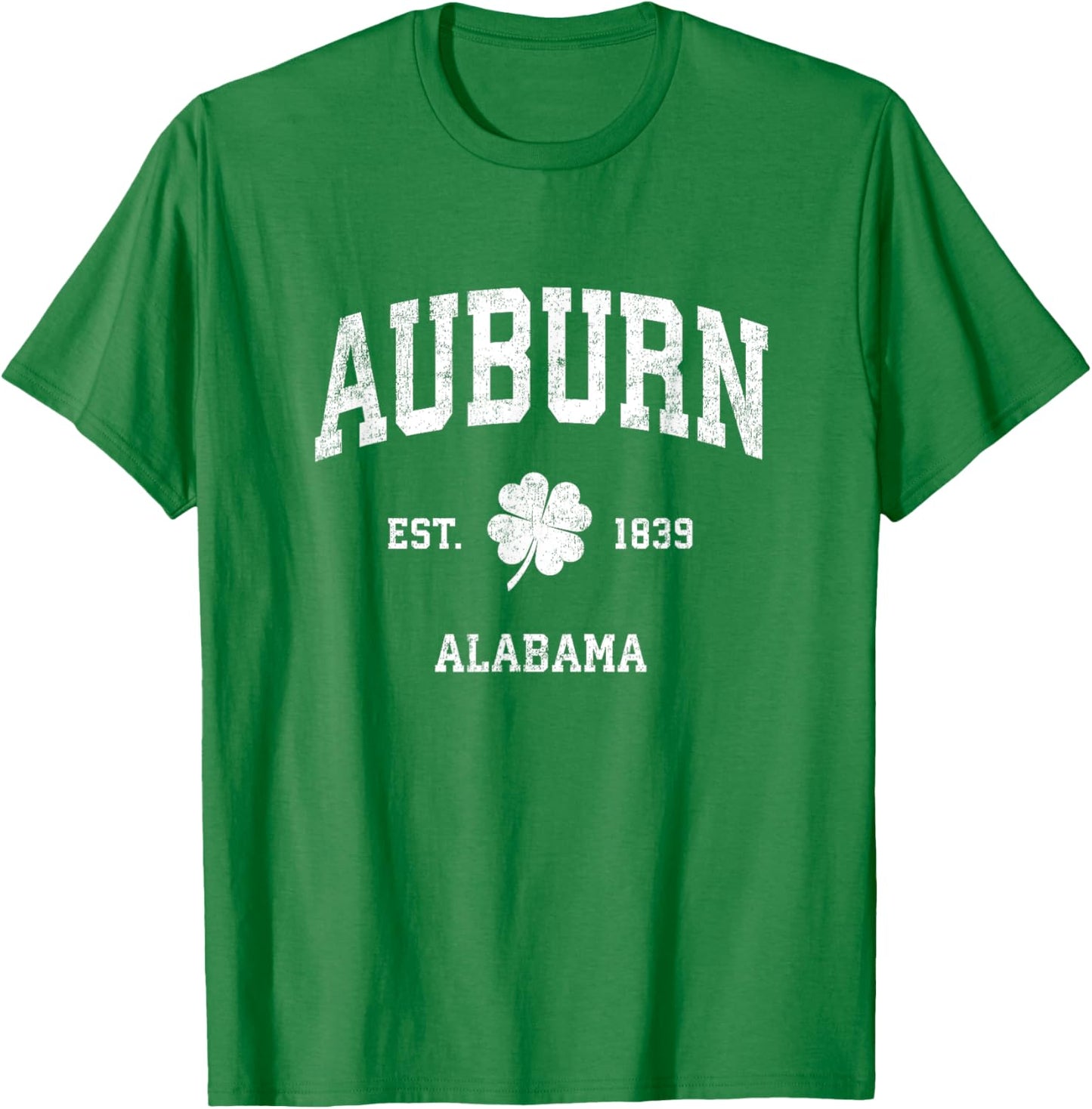 Auburn Alabama Vintage Shamrock Sports T-Shirt - T-Shirt | Irish Green