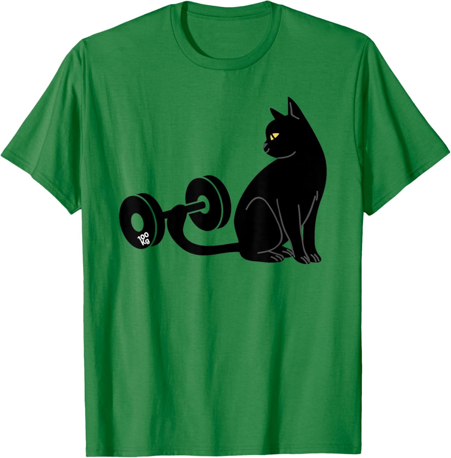 Deadlifting Cat Workout Gym Fitness Exercise Weightlifting T-Shirt - T-Shirt | Irish Green