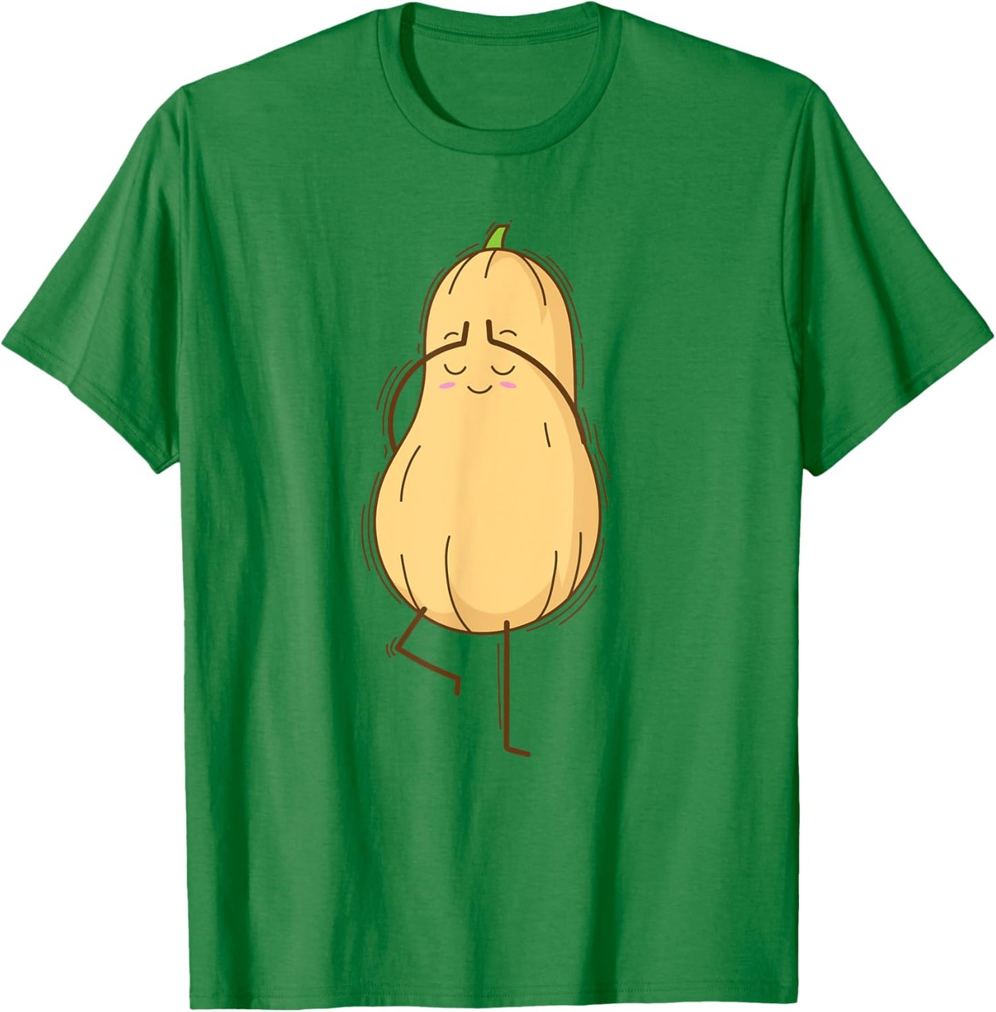 Butternut Squash doing Yoga T-Shirt - T-Shirt | Irish Green