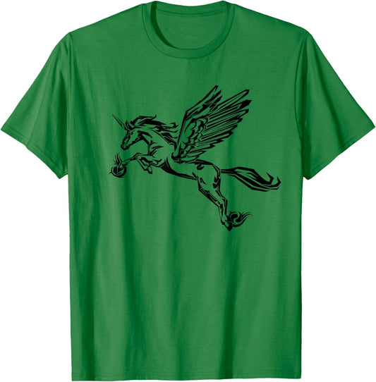 Alicorn winged unicorn pegasus horse wings mythical animal T-Shirt - T-Shirt | Irish Green