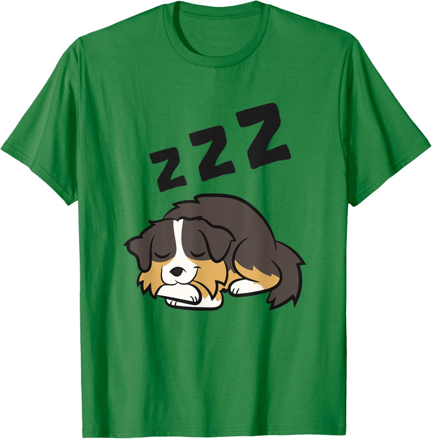 Aussie Dog Sleeping Aussie Dog Pajama Australian Shepherd T-Shirt - T-Shirt | Irish Green