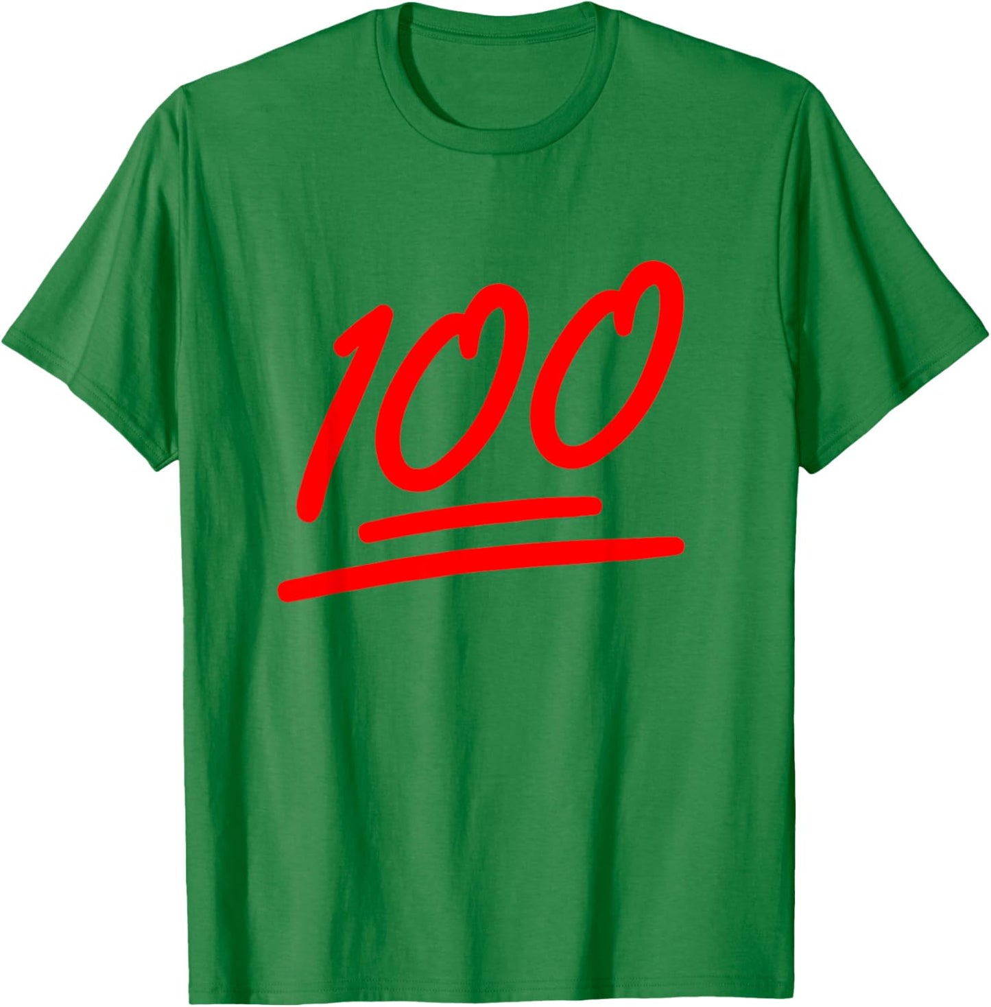 100 Emote Funny 100 Emoticon Art Fun Cool 100 Days Of School T-Shirt - T-Shirt | Irish Green