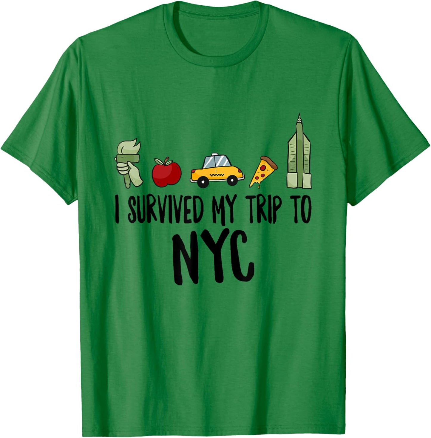 I survived my trip to NYC New York Bild Big Apple T-Shirt - T-Shirt | Irish Green