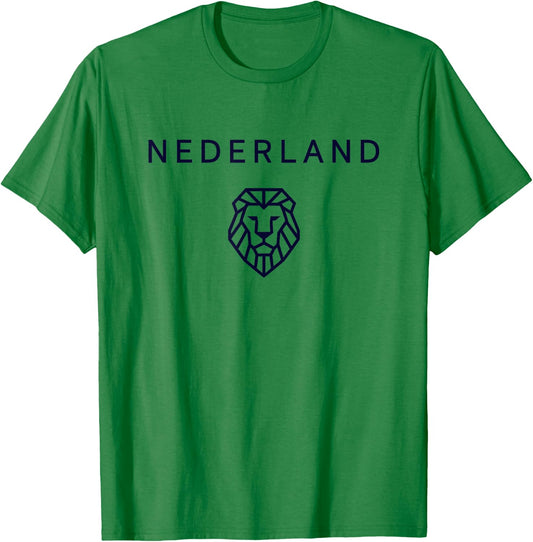 Nederland Lion. Minimal Dutch Orange Holland Netherlands T-Shirt - T-Shirt | Irish Green