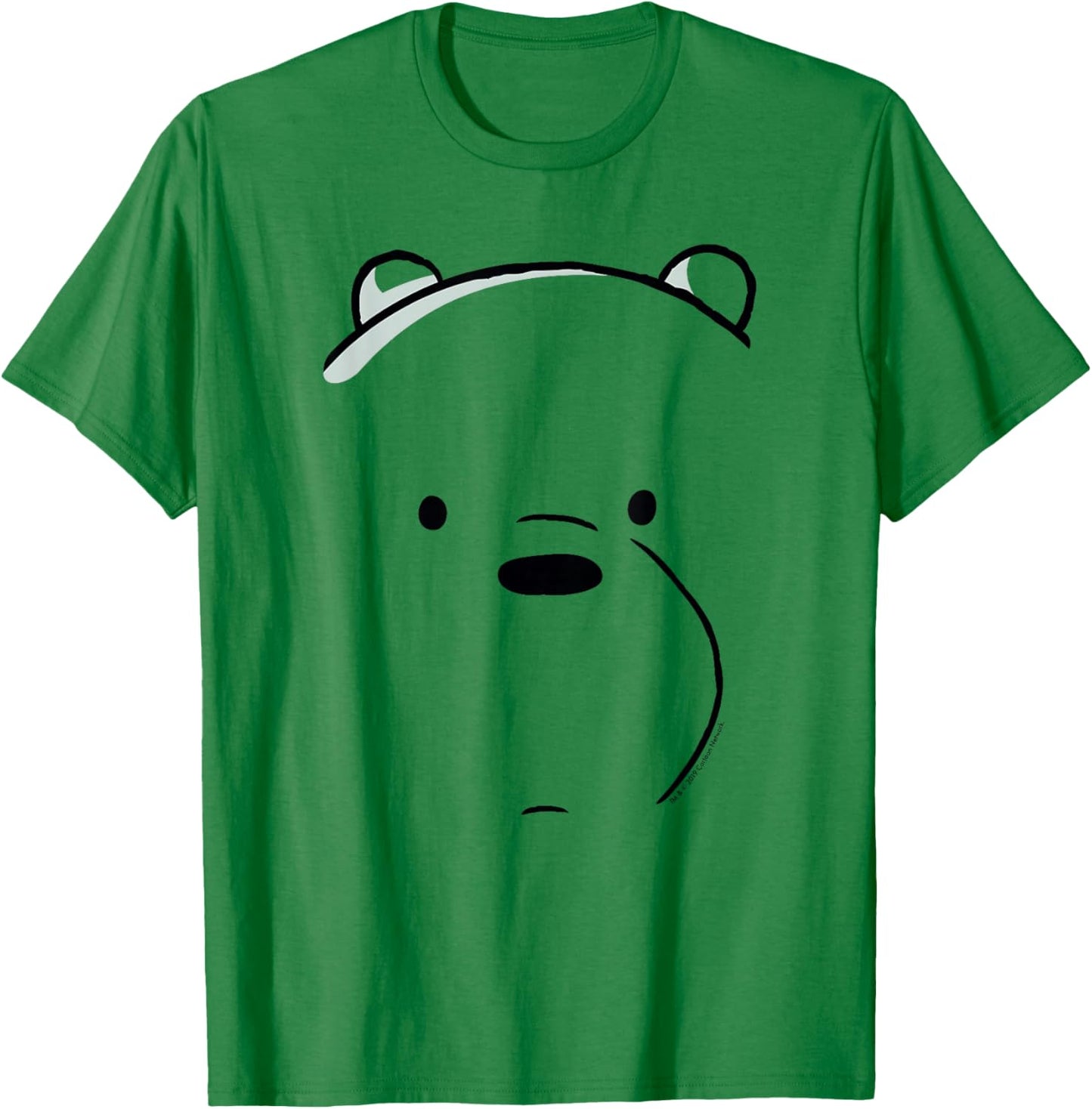 We Bare Bears Ice Bear Big Face T-Shirt - T-Shirt | Irish Green