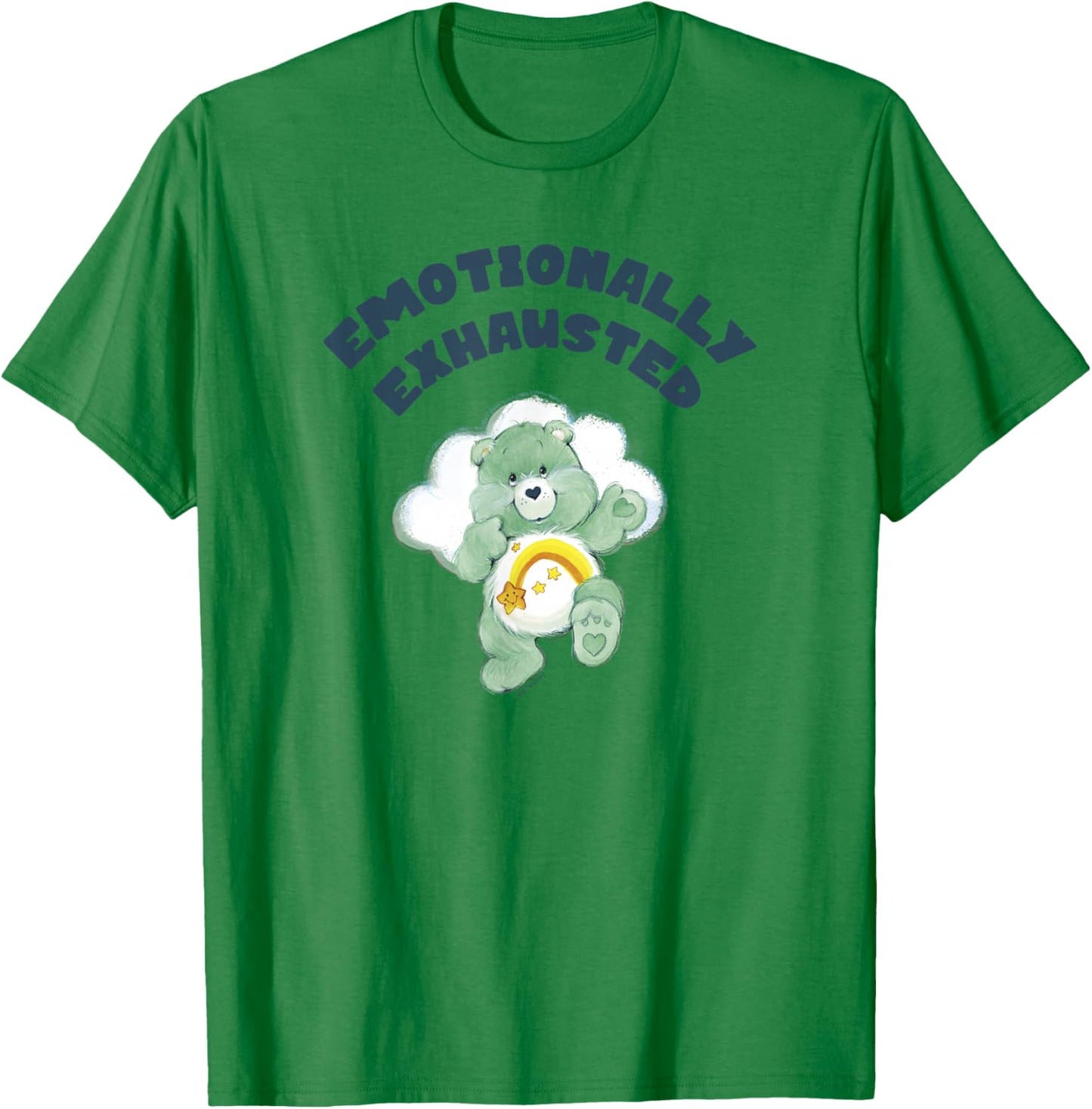 Care Bears Wish Bear Emotionally Exhausted Cloudy Poster T-Shirt - T-Shirt | Irish Green