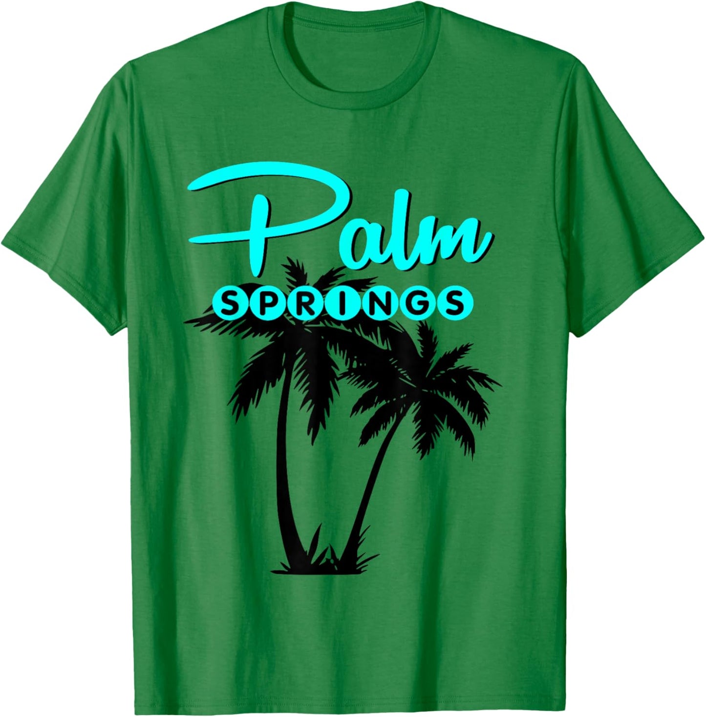 PALM SPRINGS RETRO VINTAGE CALIFORNIA Palm Tree T-Shirt - T-Shirt | Irish Green