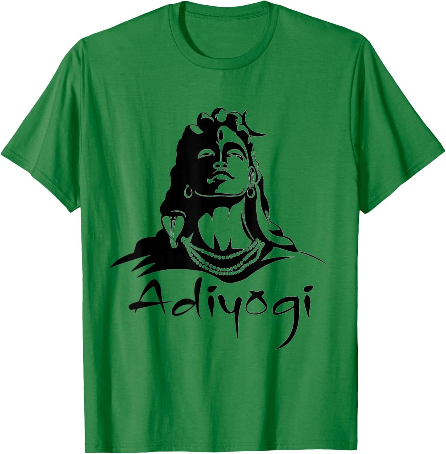 Shiva Adiyogi Meditation Design T-Shirt - T-Shirt | Irish Green