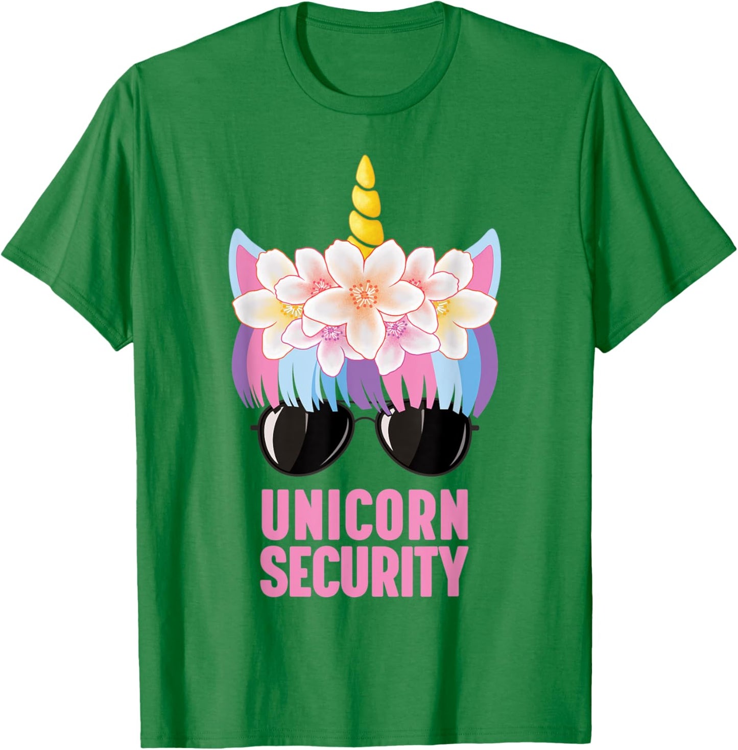 Cute Unicorn Security T-Shirt - T-Shirt | Irish Green