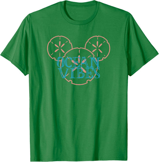 Disney Mickey and Friends Mickey Ocean Vibes T-Shirt - T-Shirt | Irish Green