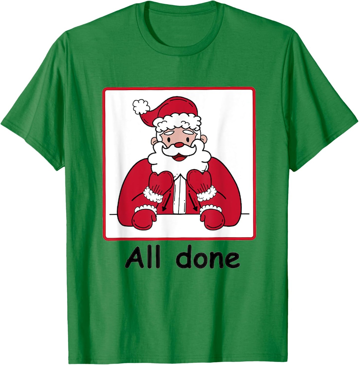 Retro All Done Christmas Special Ed Teacher Team Santa Women T-Shirt - T-Shirt | Irish Green