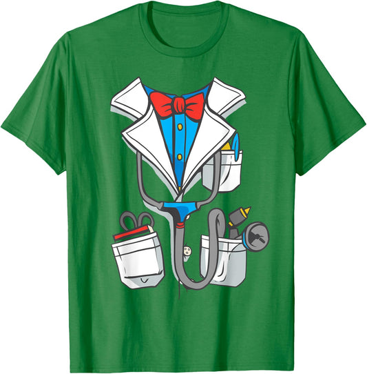 Doctor White Lab Coat Halloween Kids Costume T-Shirt - T-Shirt | Irish Green