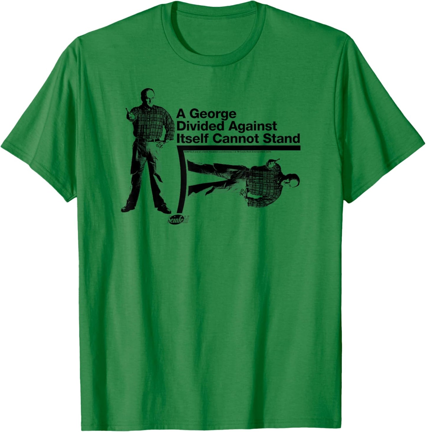 Seinfeld A George Divided Against Itself Funny TV Show T-Shirt - T-Shirt | Irish Green